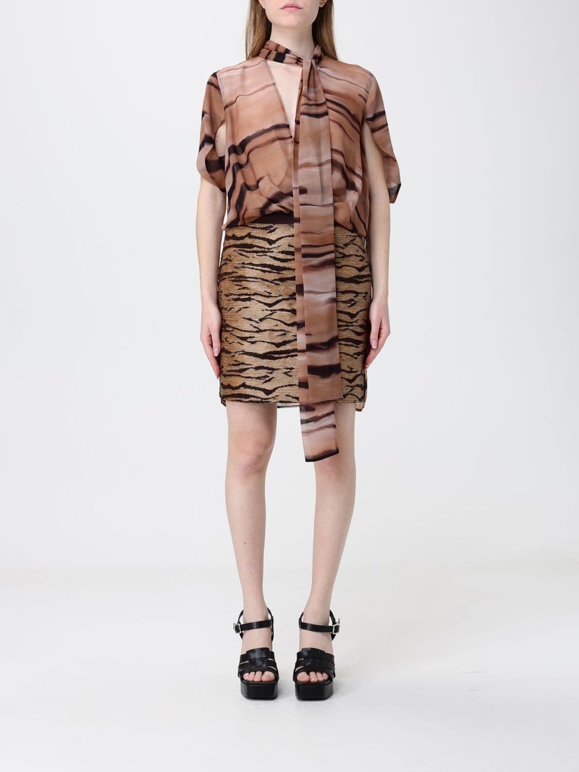 Elisabetta Franchi Printed Jersey Mini Dress