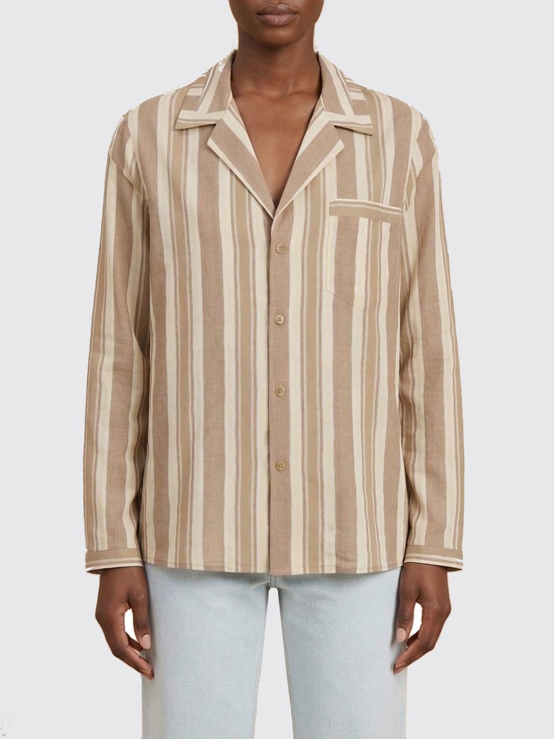 Saint Laurent Striped Cotton Shirt