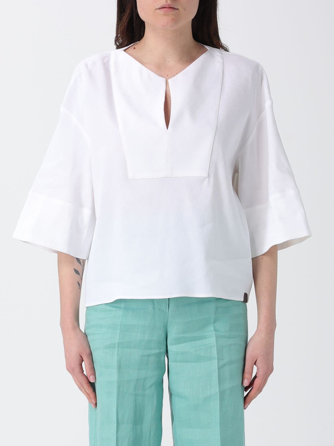 Max Mara Pure Linen and Viscose Blouse
