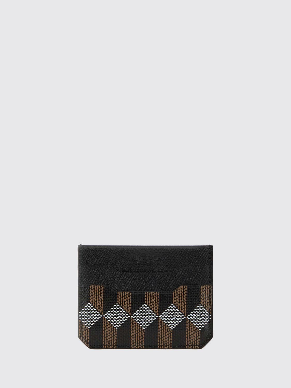 Au Depart Paris Printed Cotton and Leather Credit Card Holder · OS