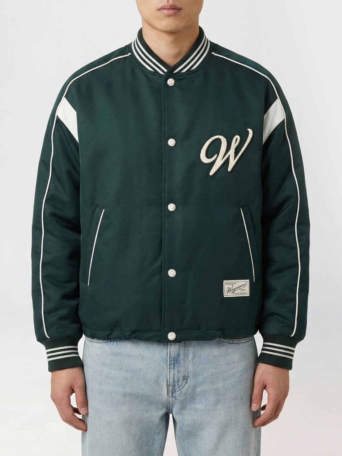 Wooyoungmi Polyester Bomber Jacket with Logo