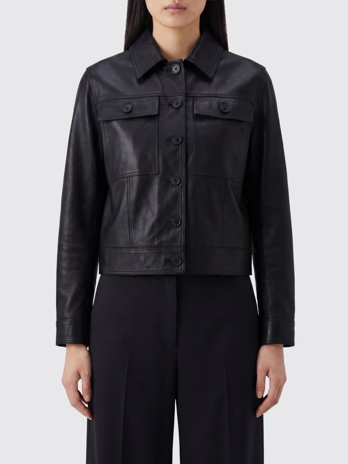 Salvatore Santoro Leather Jacket · 46