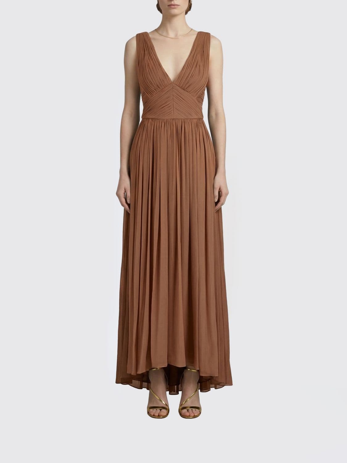 Costarellos Anilia Pleated Polyester Dress