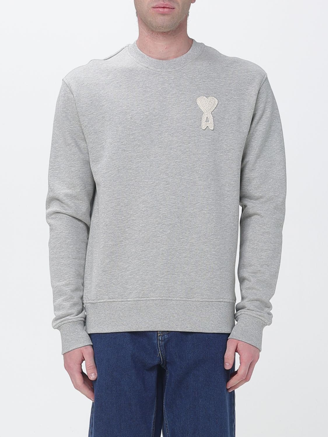 Ami Paris Cotton Crew-Neck Sweatshirt