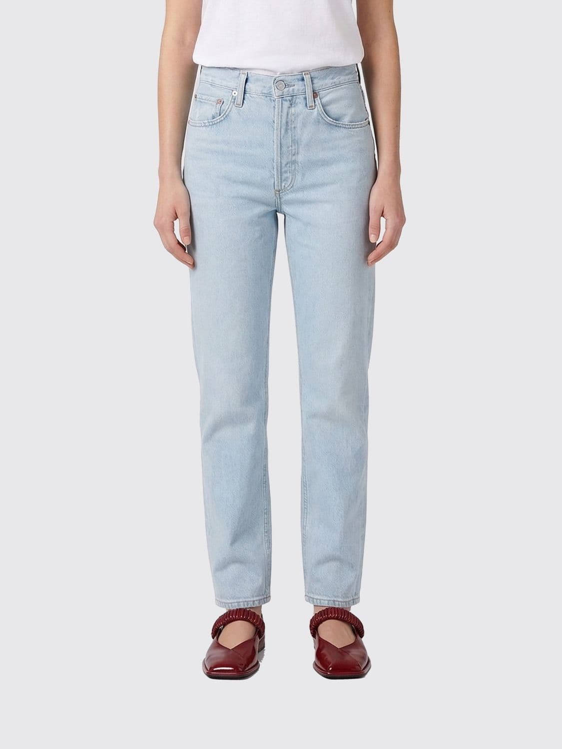 Agolde Straight Cotton Denim Jeans