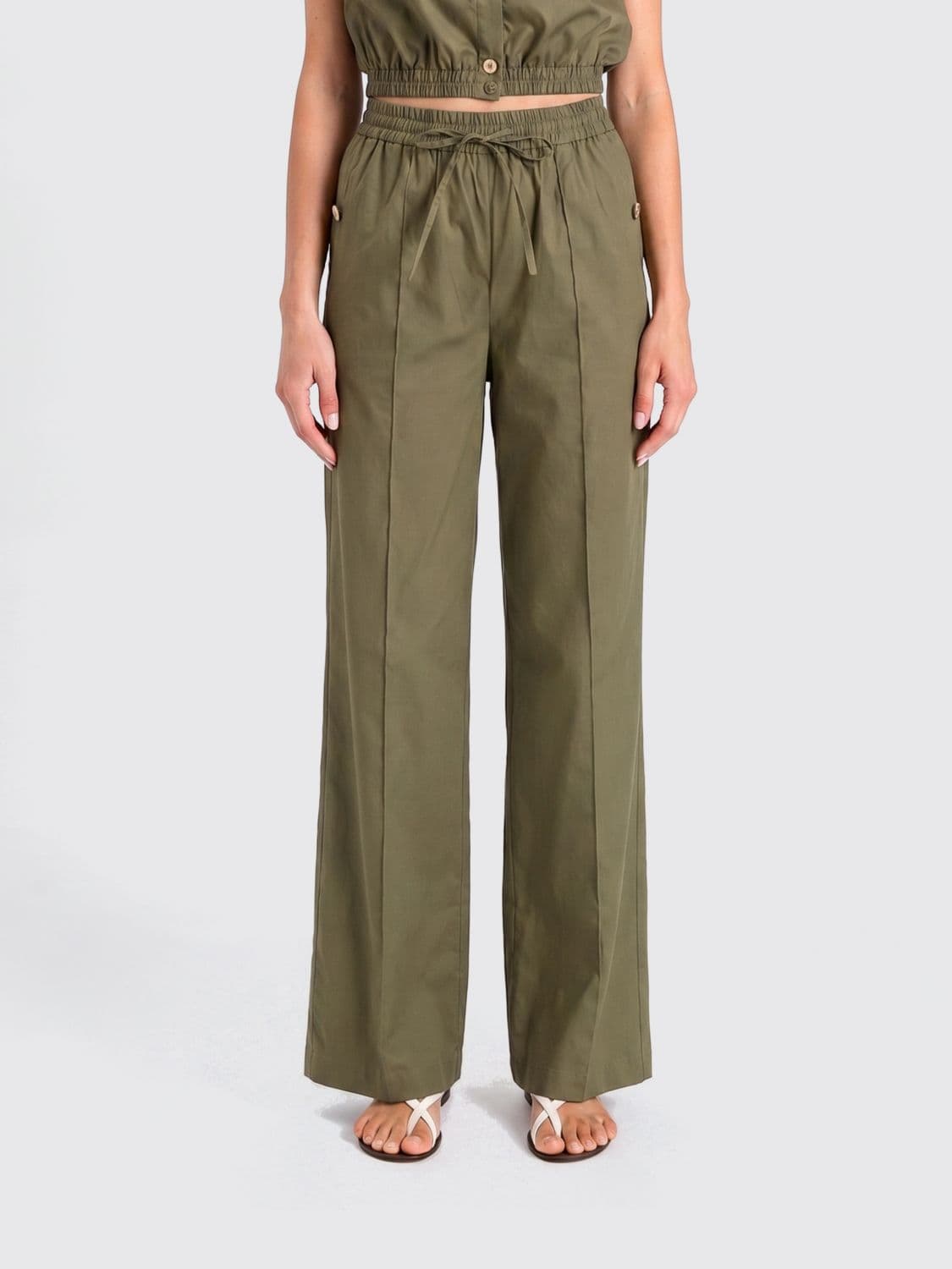 Twinset Palazzo Trousers in Cotton