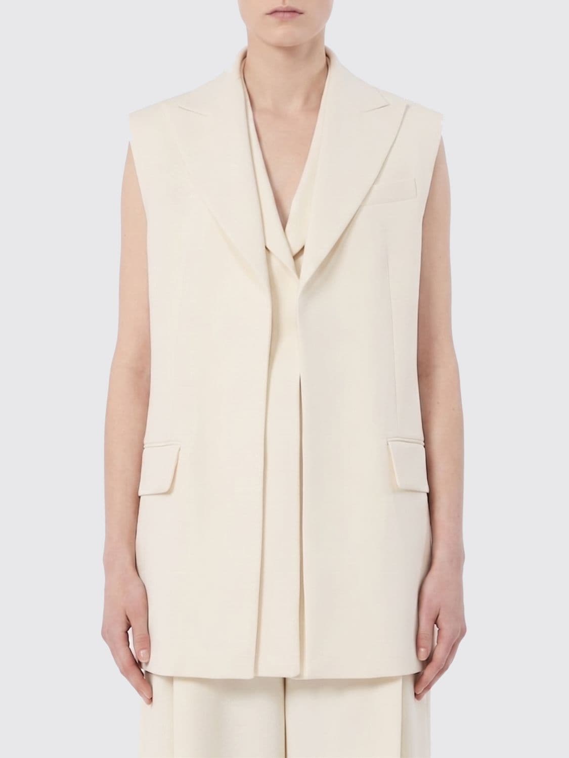 Sportmax Campale Stretch Crepe Vest · 40
