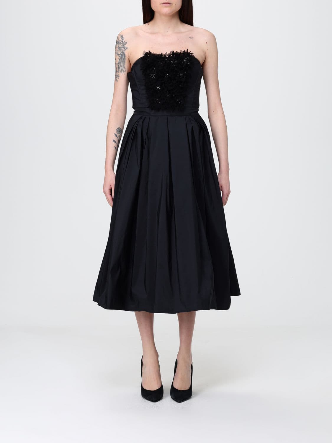 Elisabetta Franchi Taffeta Midi Dress