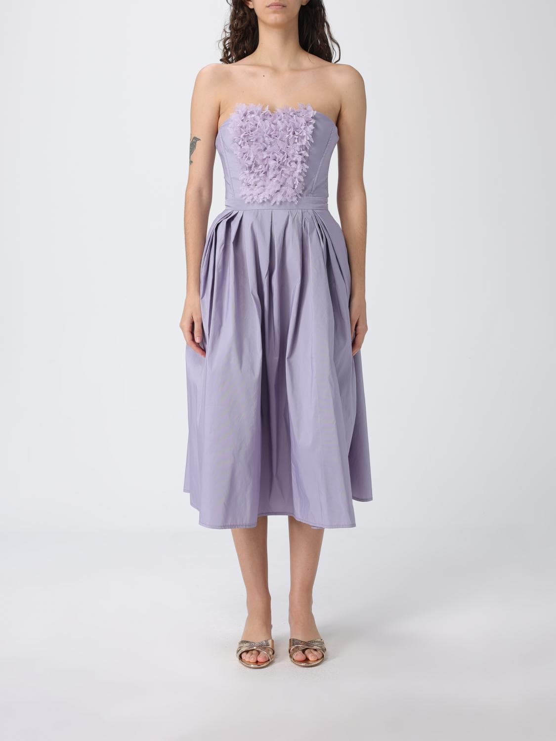 Elisabetta Franchi Taffeta Midi Dress · 44