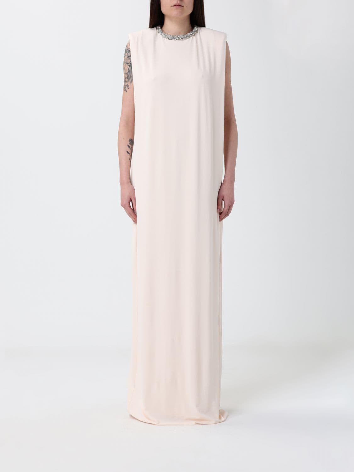 Elisabetta Franchi Long Crepe Dress · 42
