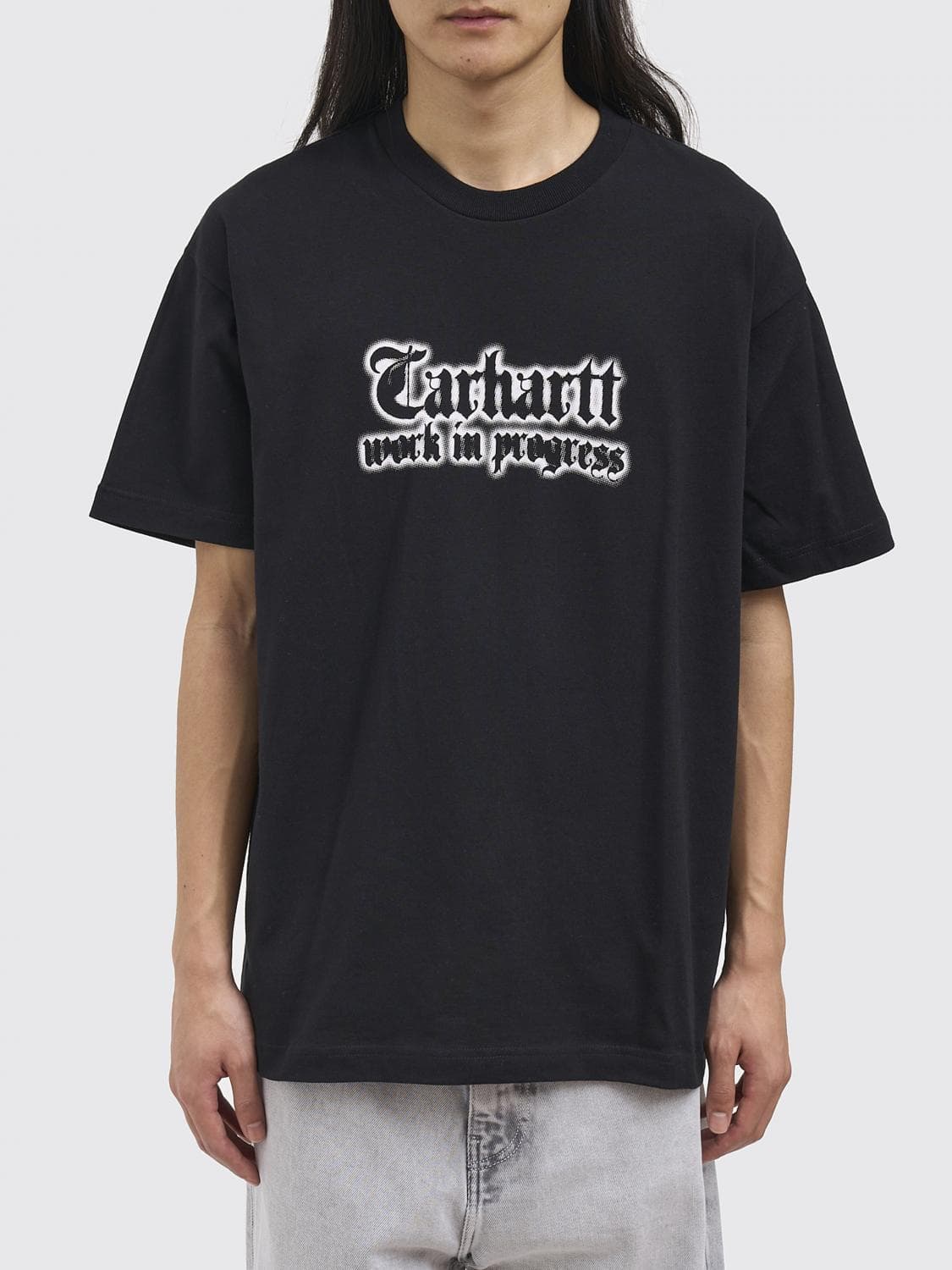 Carhartt Wip Cotton Crewneck T-shirt with Logo Print