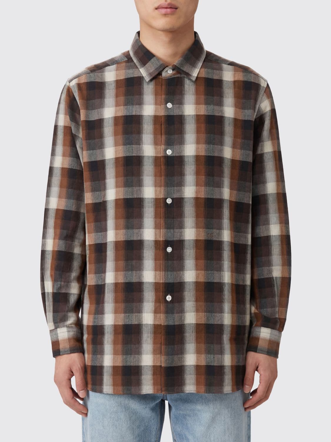 Nanamica Checked Cotton Blend Shirt · S