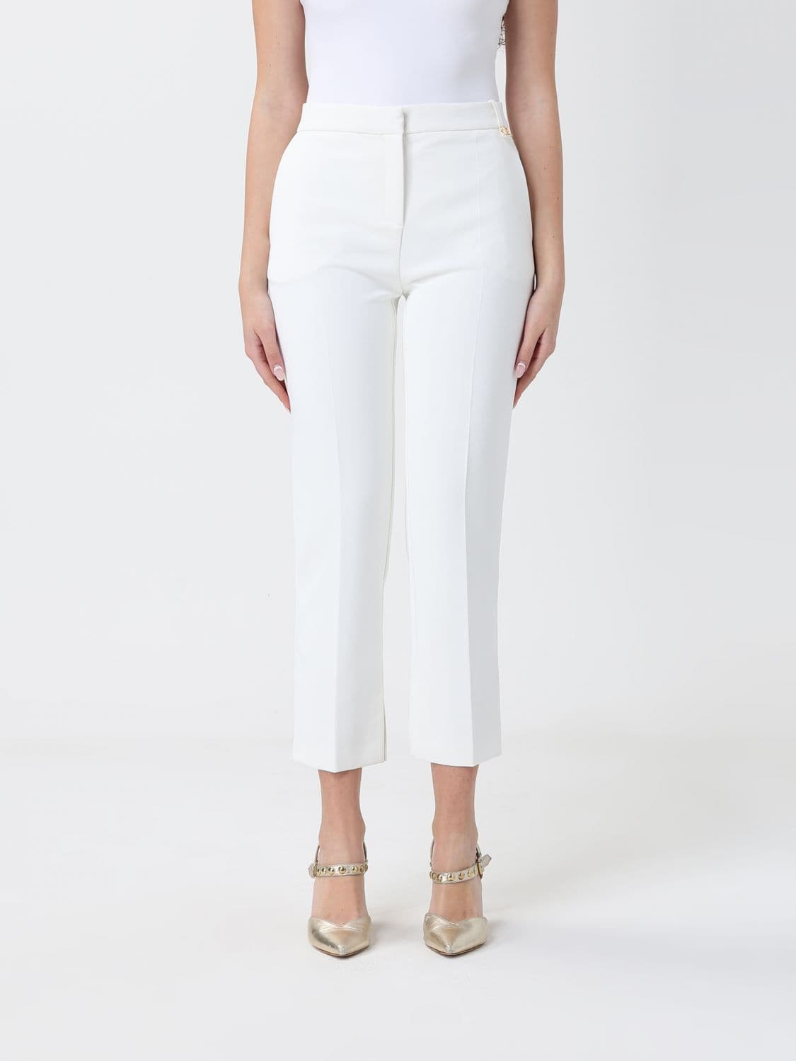 Elisabetta Franchi Crêpe Cropped Tailored Trousers