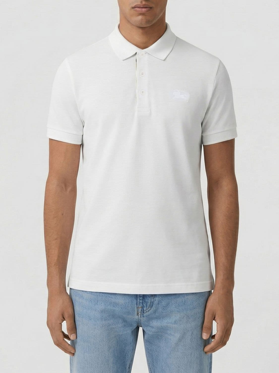 Burberry Cotton Polo Shirt with EKD Logo