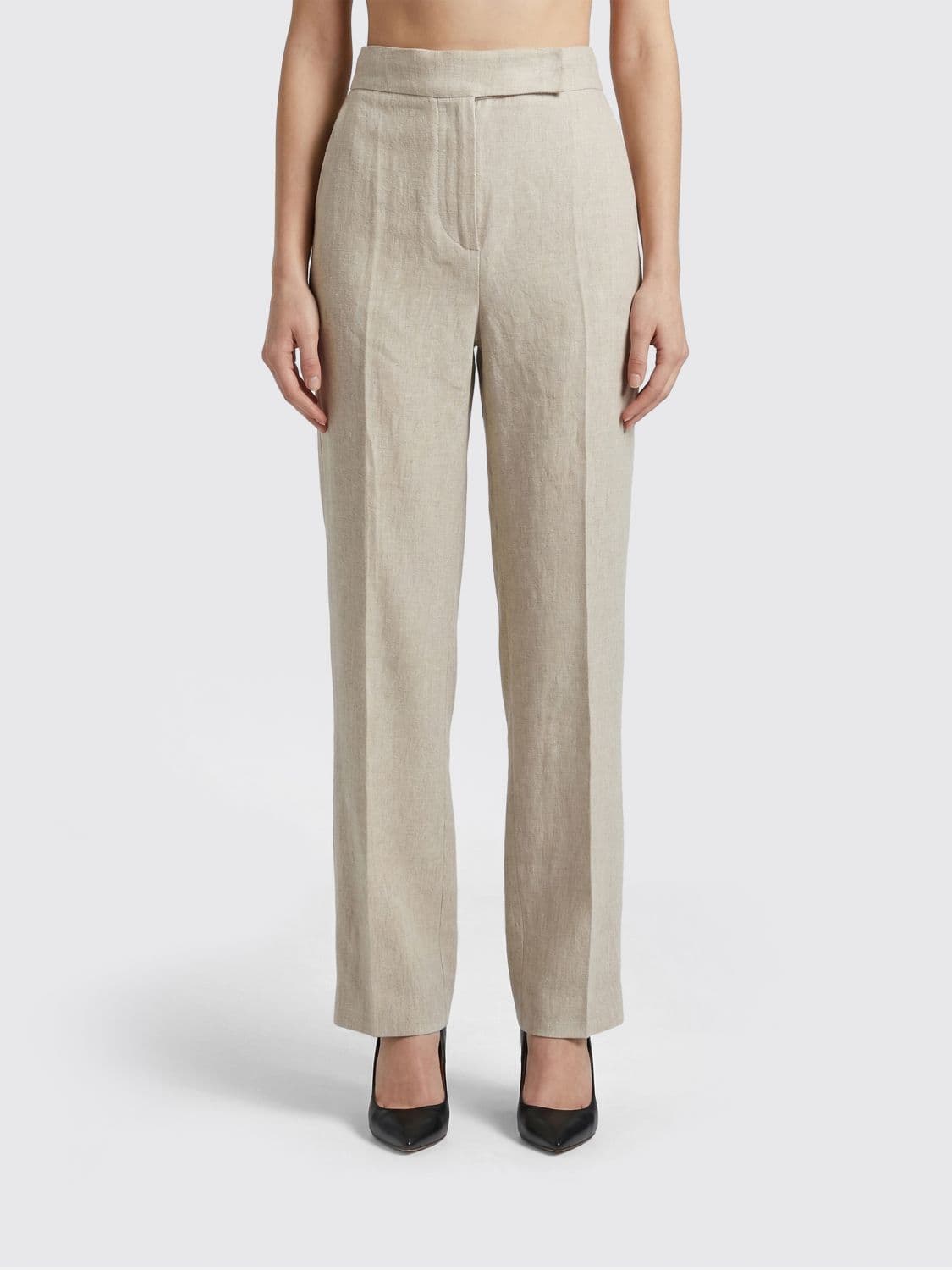 Max Mara Linen Straight Trousers