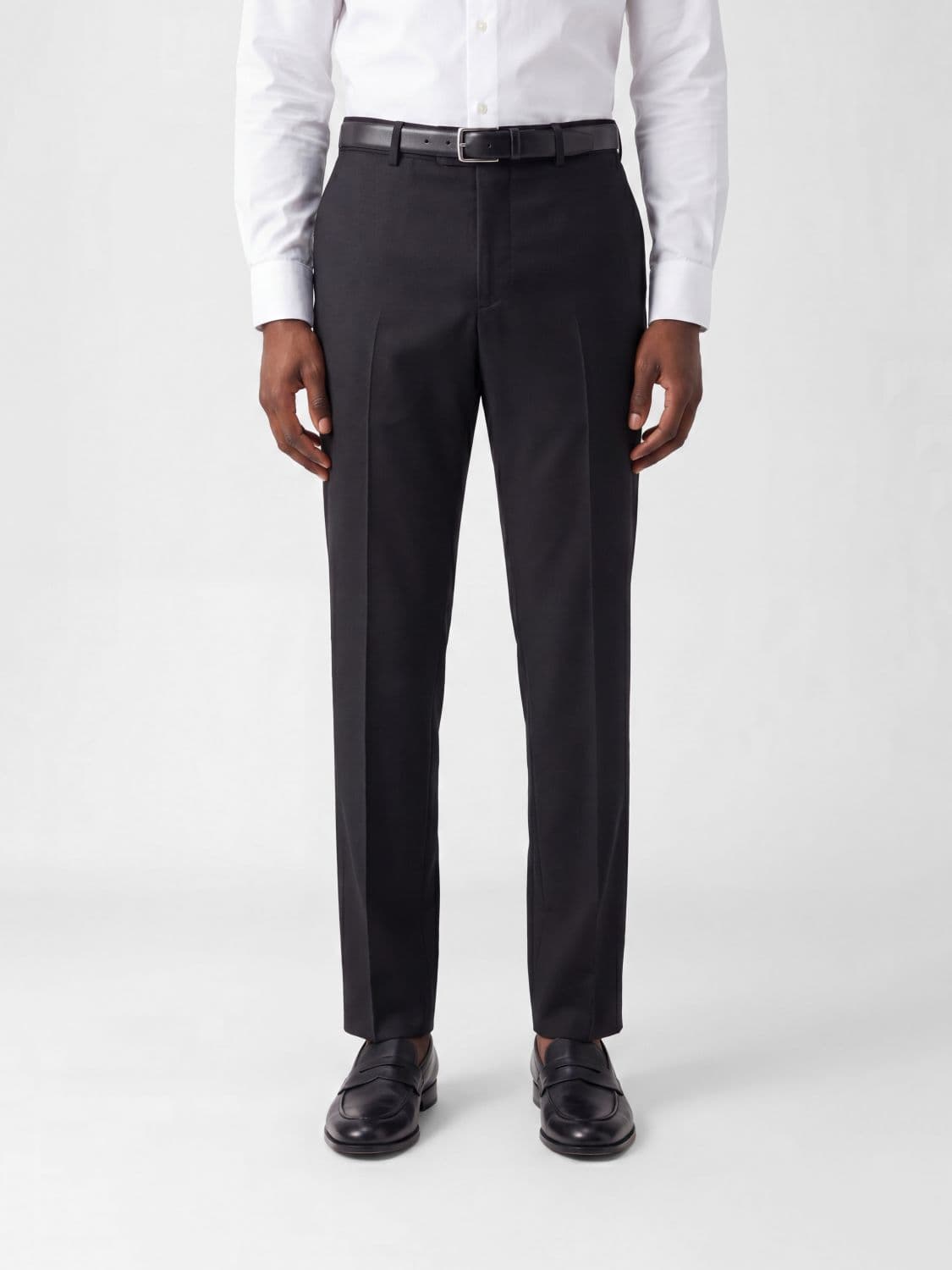 Tagliatore Wide Leg Tailored Trousers in Virgin Wool