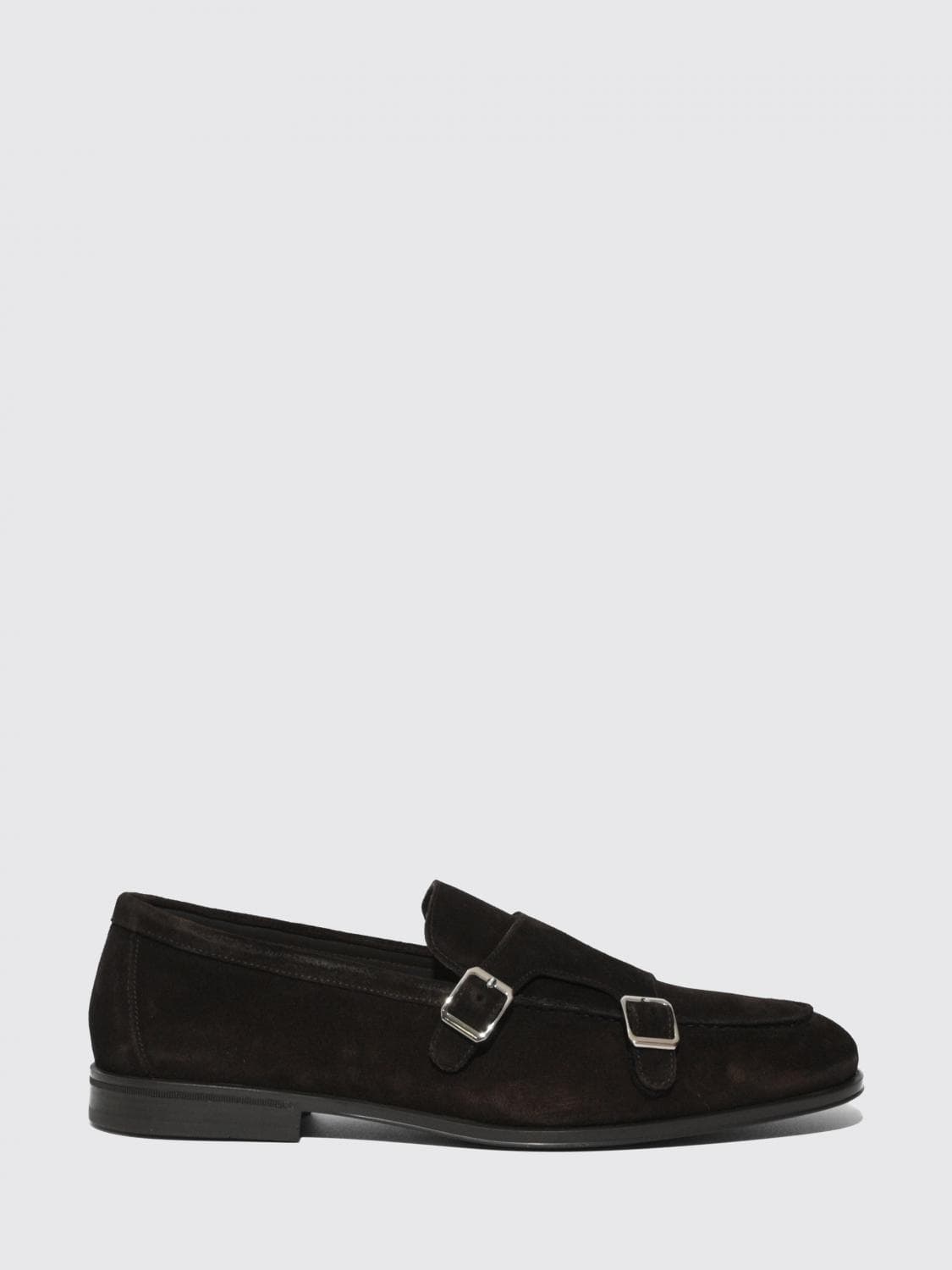 Doucal's Suede Monk Strap Shoes