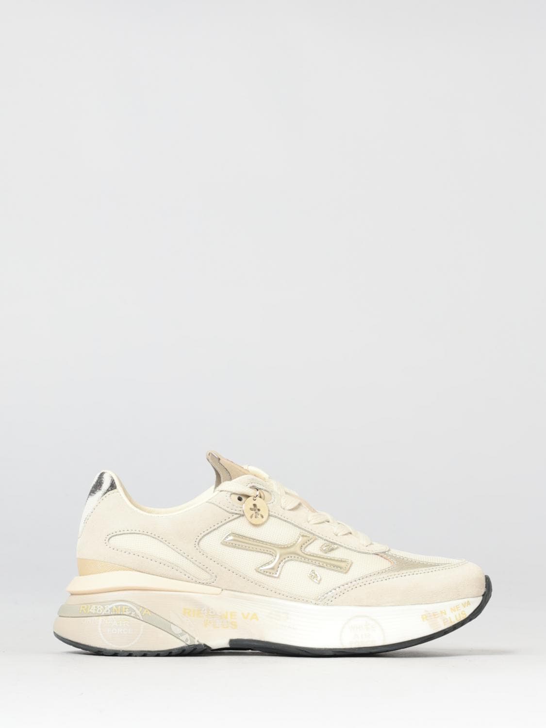 Premiata Moerund Laminated Leather and Mesh Sneakers