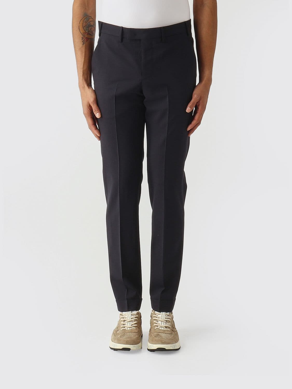 Pt Torino Stretch Virgin Wool Tailored Trousers