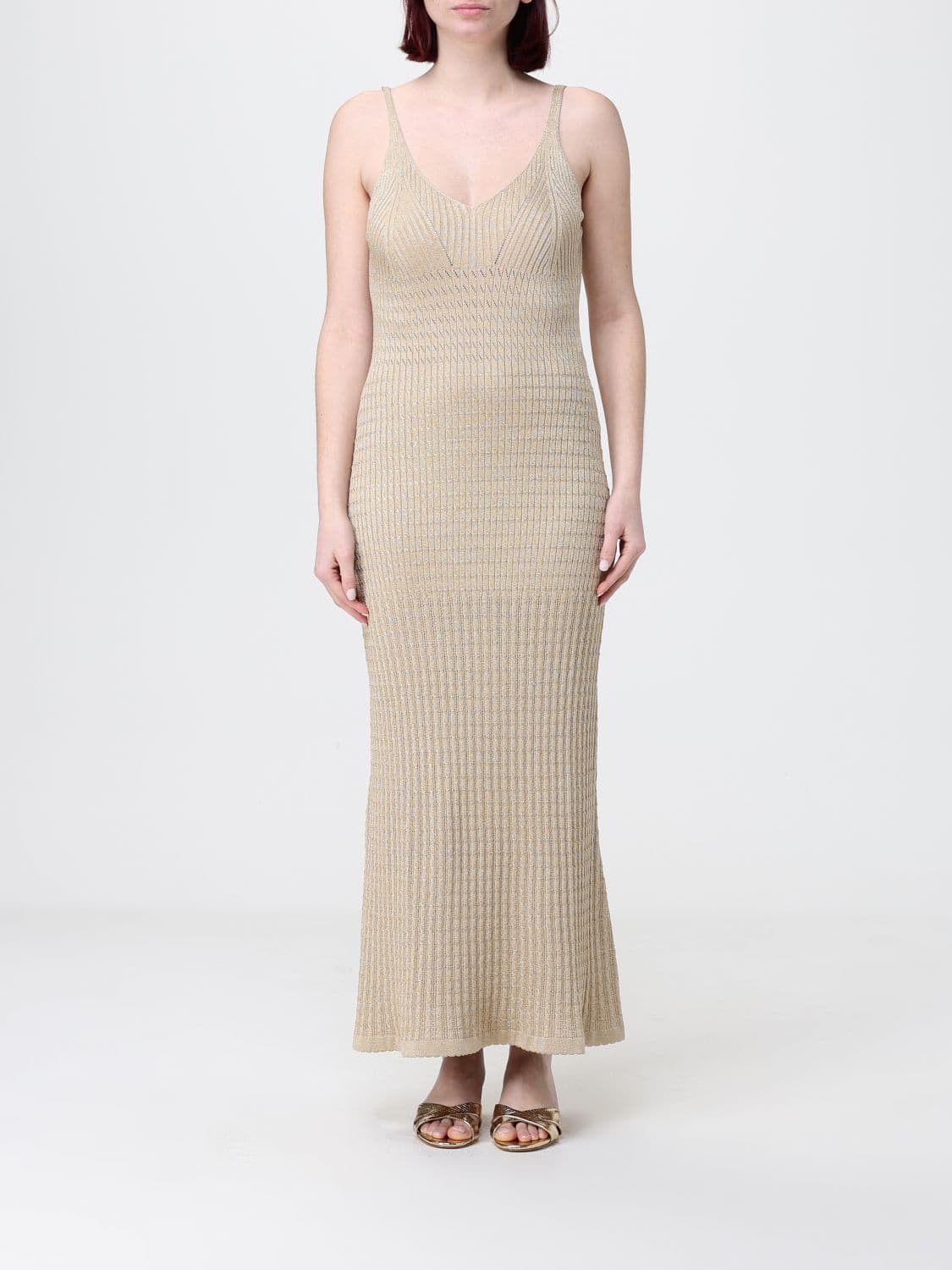 Twinset Viscose Blend Midi Dress