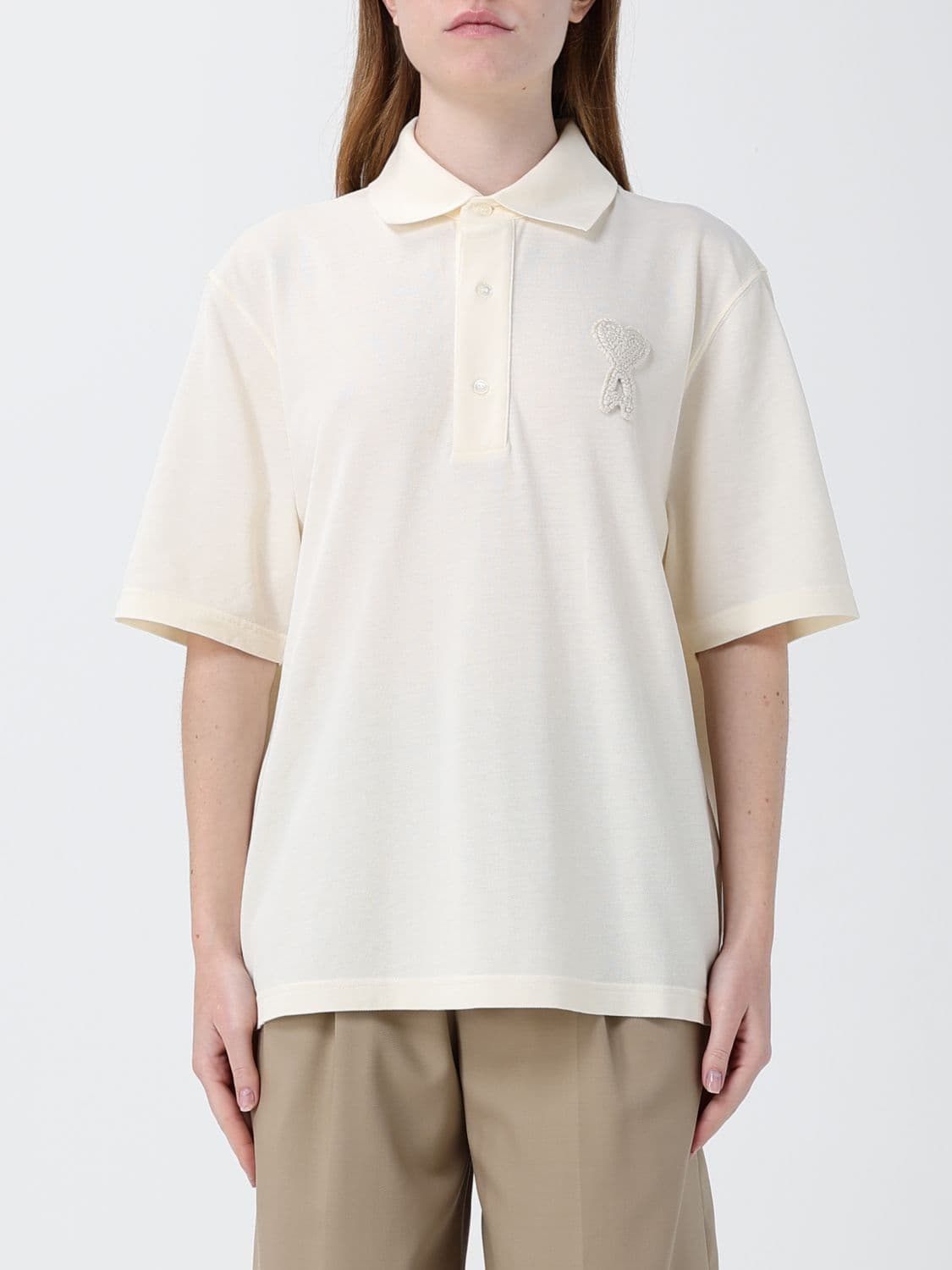 Ami Paris Cotton Polo Shirt with Logo · S