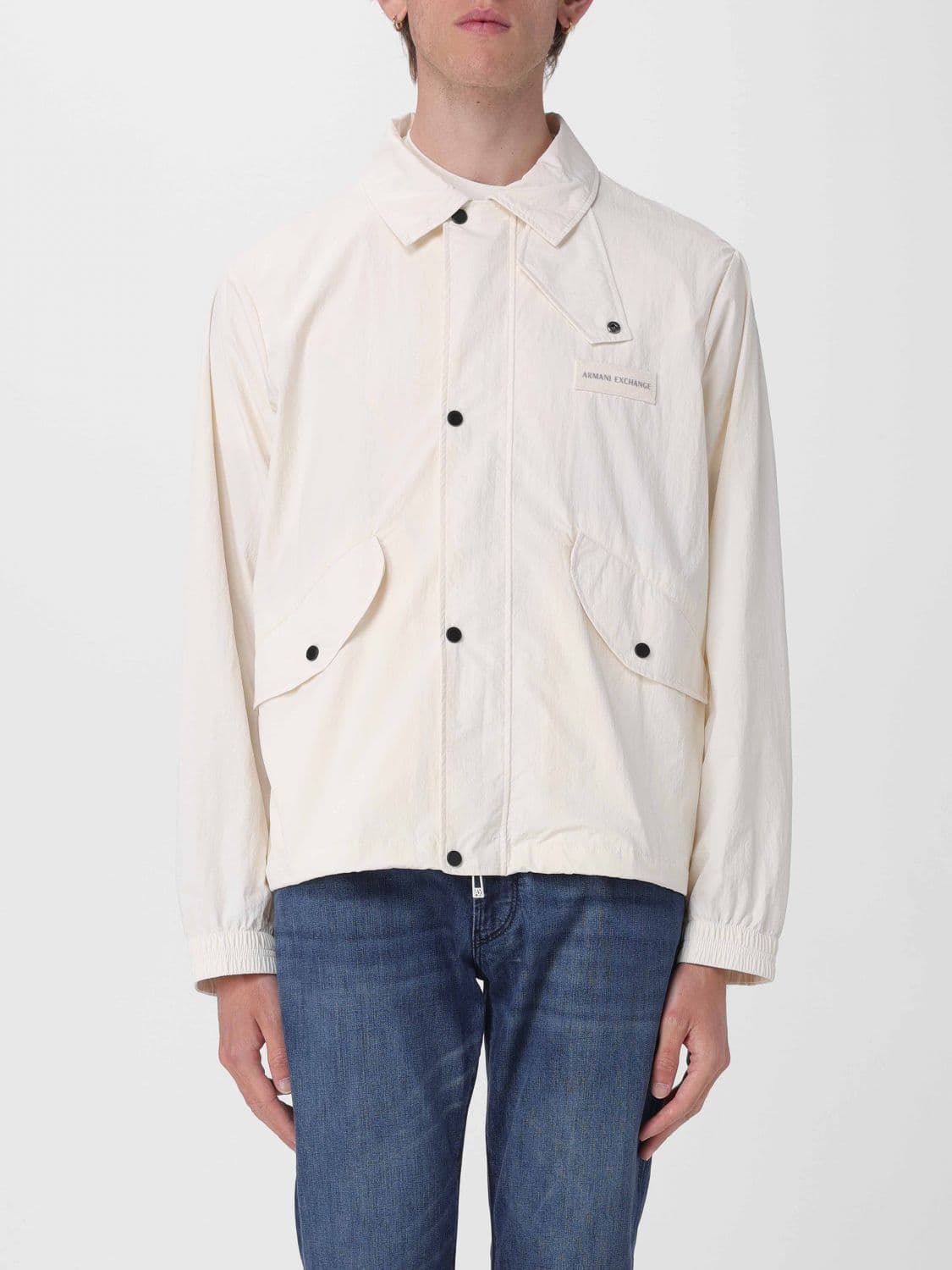 Armani Exchange Shirt Jacket in Technical Fabric