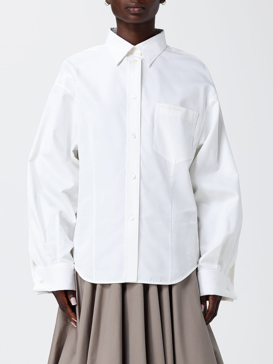 Balenciaga Cotton and Silk Poplin Shirt
