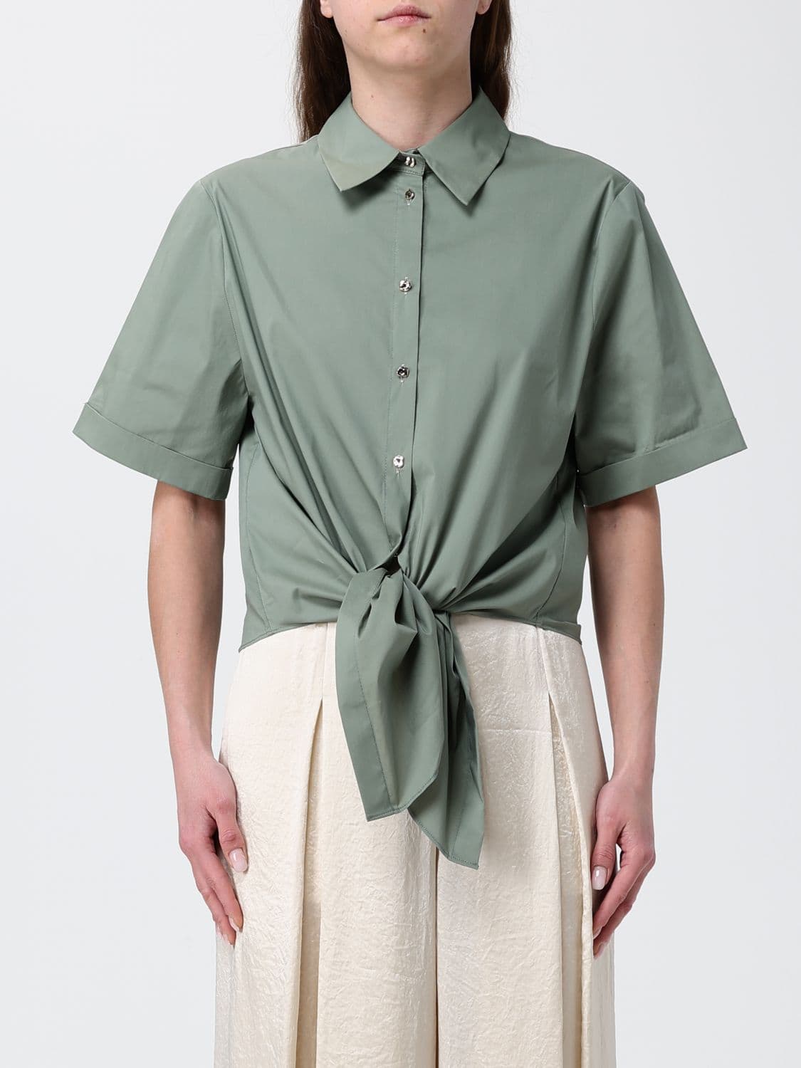 Liu Jo Cropped Cotton Shirt