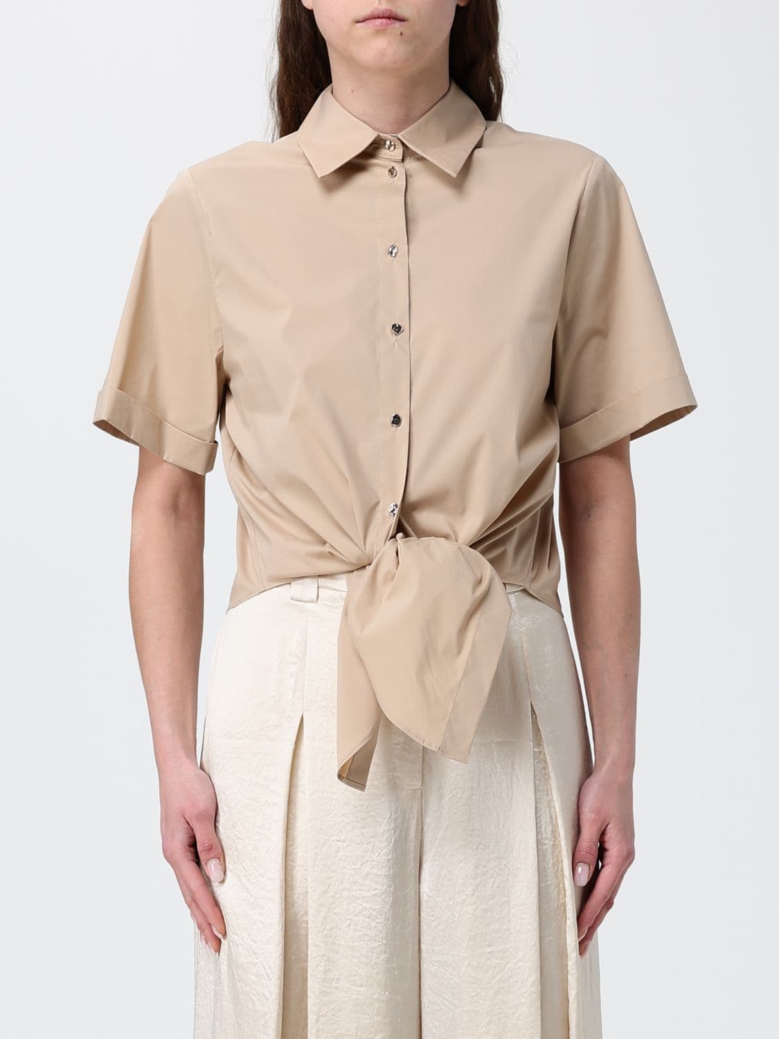 Liu Jo Cropped Cotton Shirt