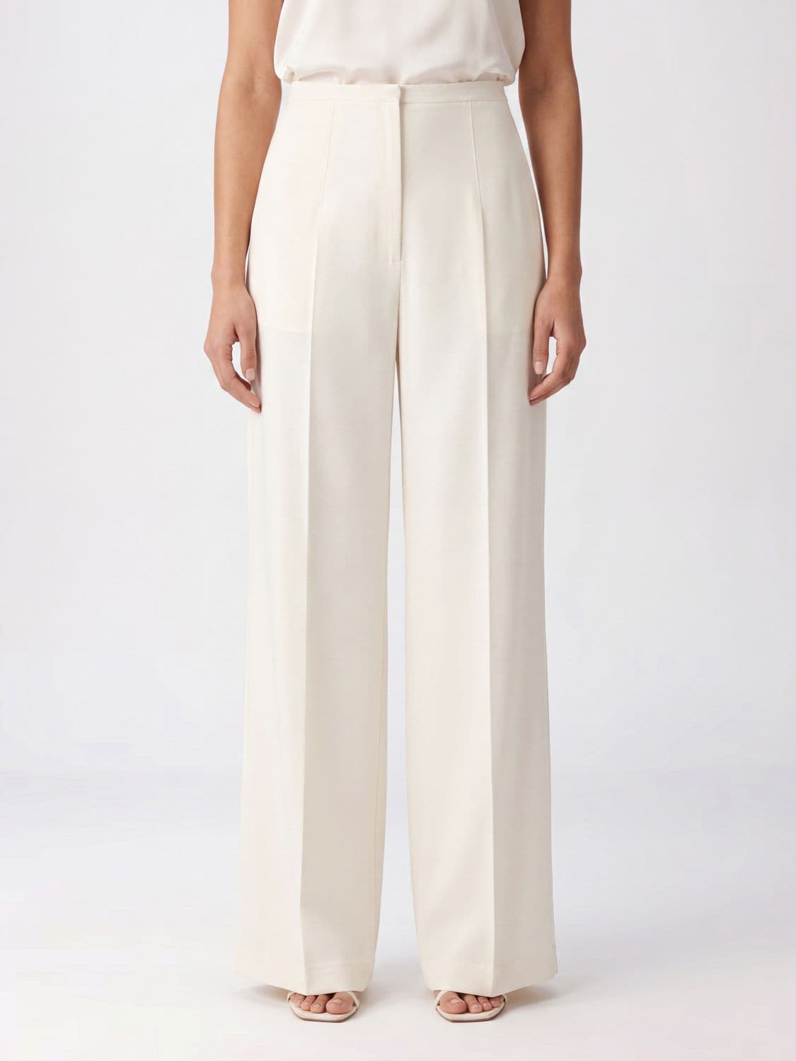 Alberta Ferretti Crêpe Tailored Trousers