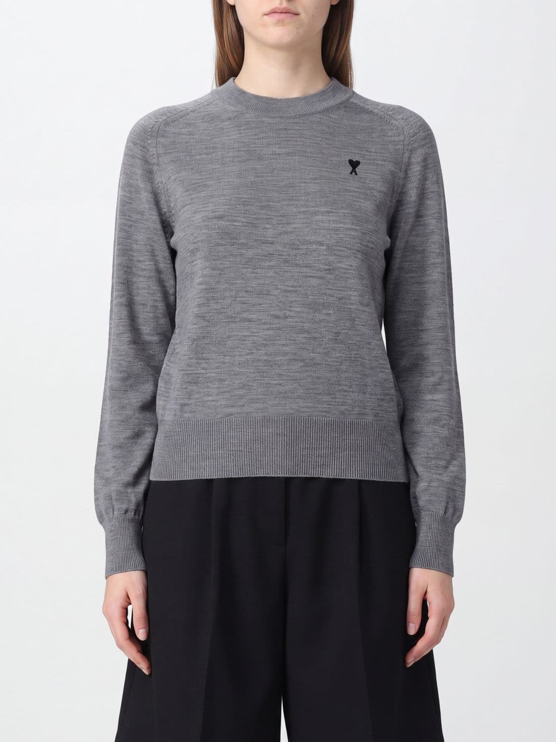 Ami Paris Sweater Woman color Grey