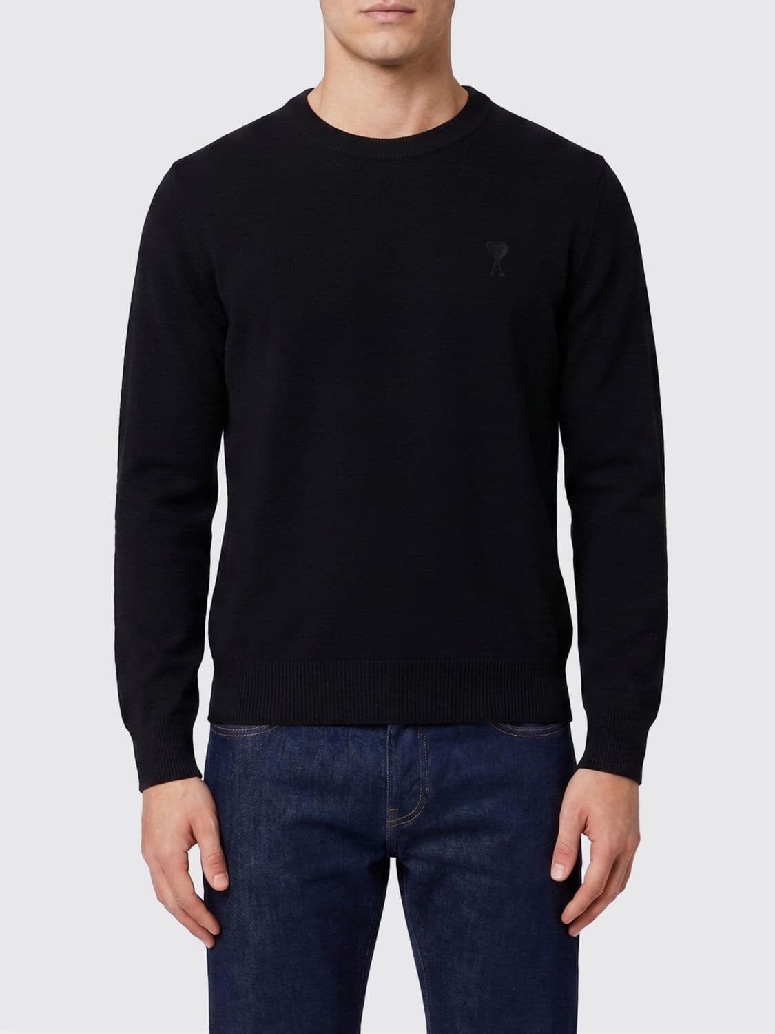 Ami Paris Wool Crew Neck Sweater