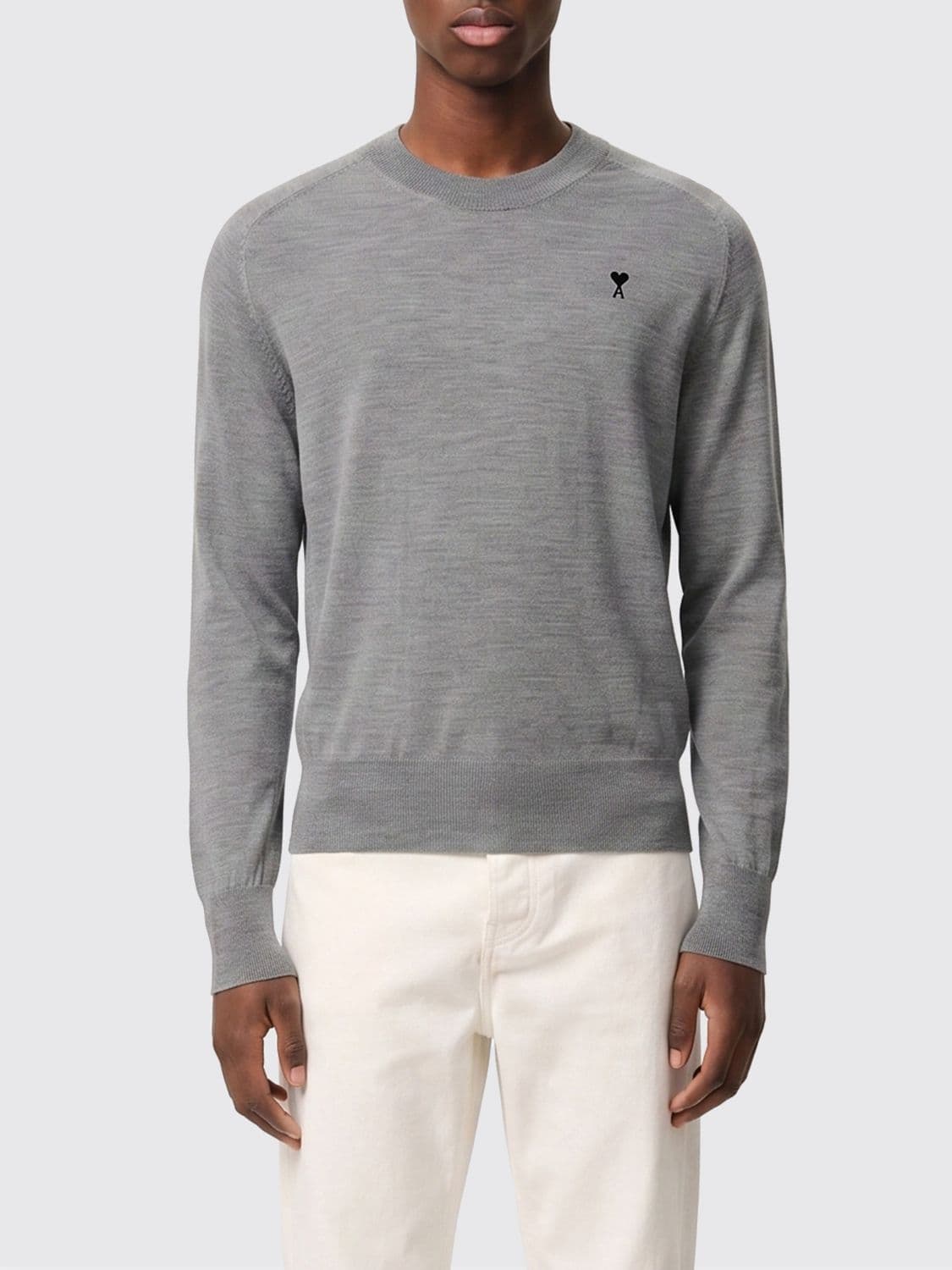 Ami Paris Wool Crew Neck Sweater