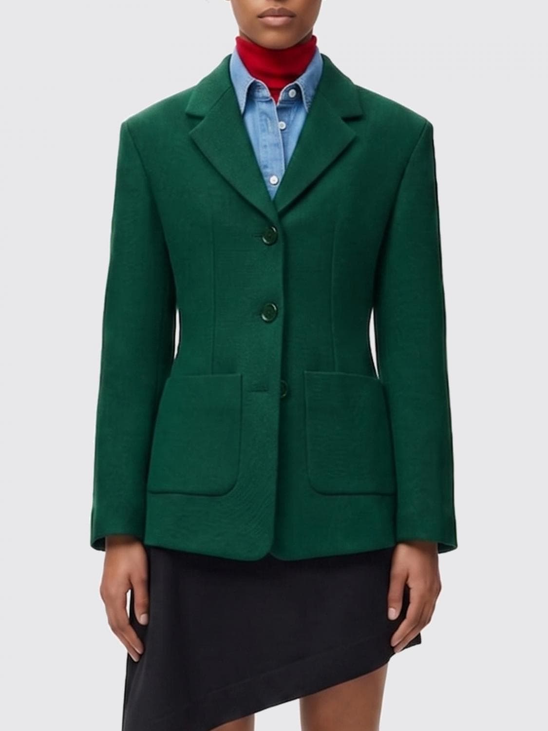 Loewe Wool Blend Single Breasted Blazer
