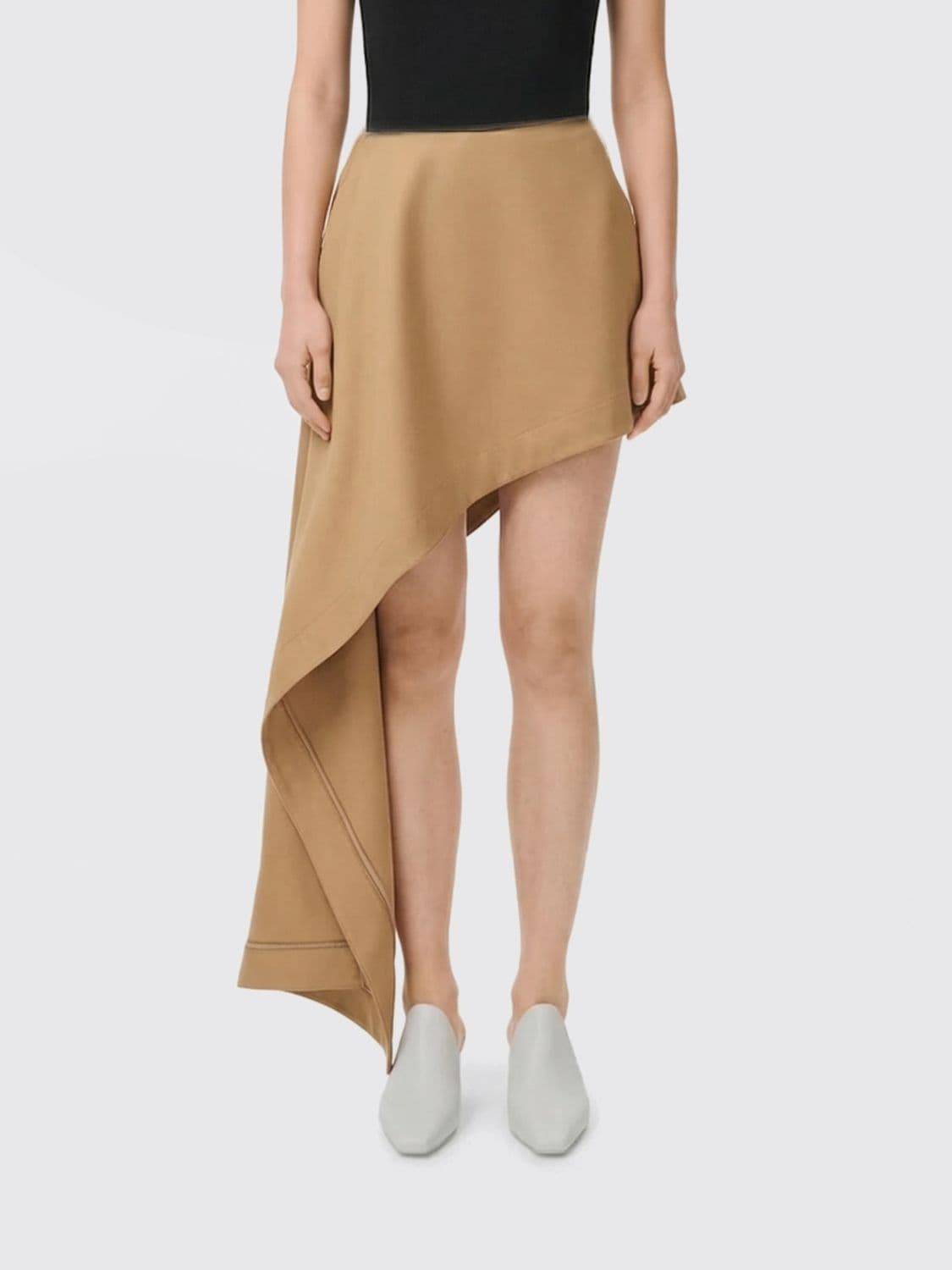 Loewe Cotton and Silk Asymmetric Skirt