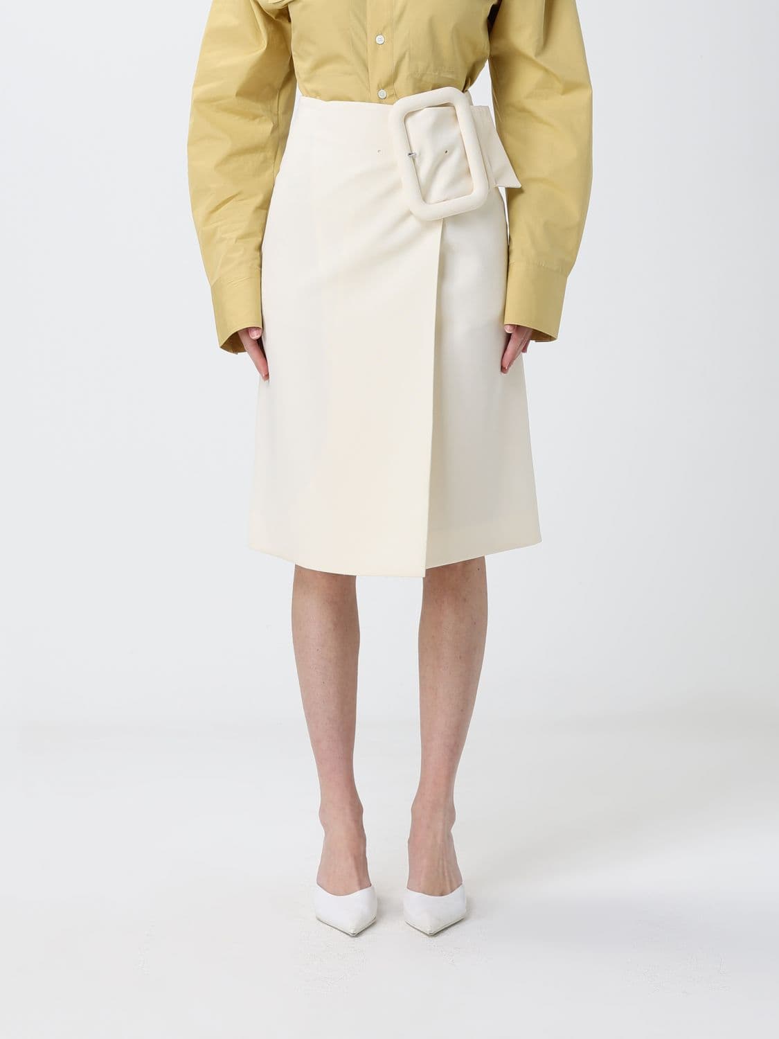 Ami Paris Virgin Wool Wrap Skirt