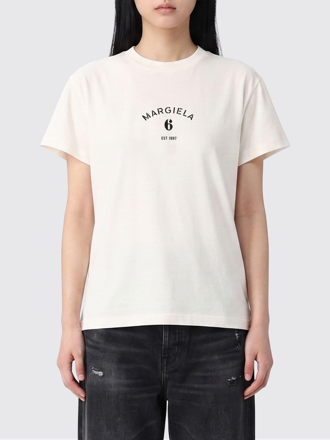 Mm6 Maison Margiela Cotton T-Shirts with Logo · M