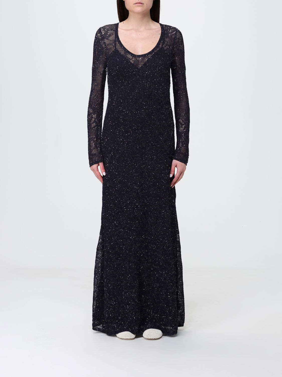Fabiana Filippi Long Knit Dress with Sequins