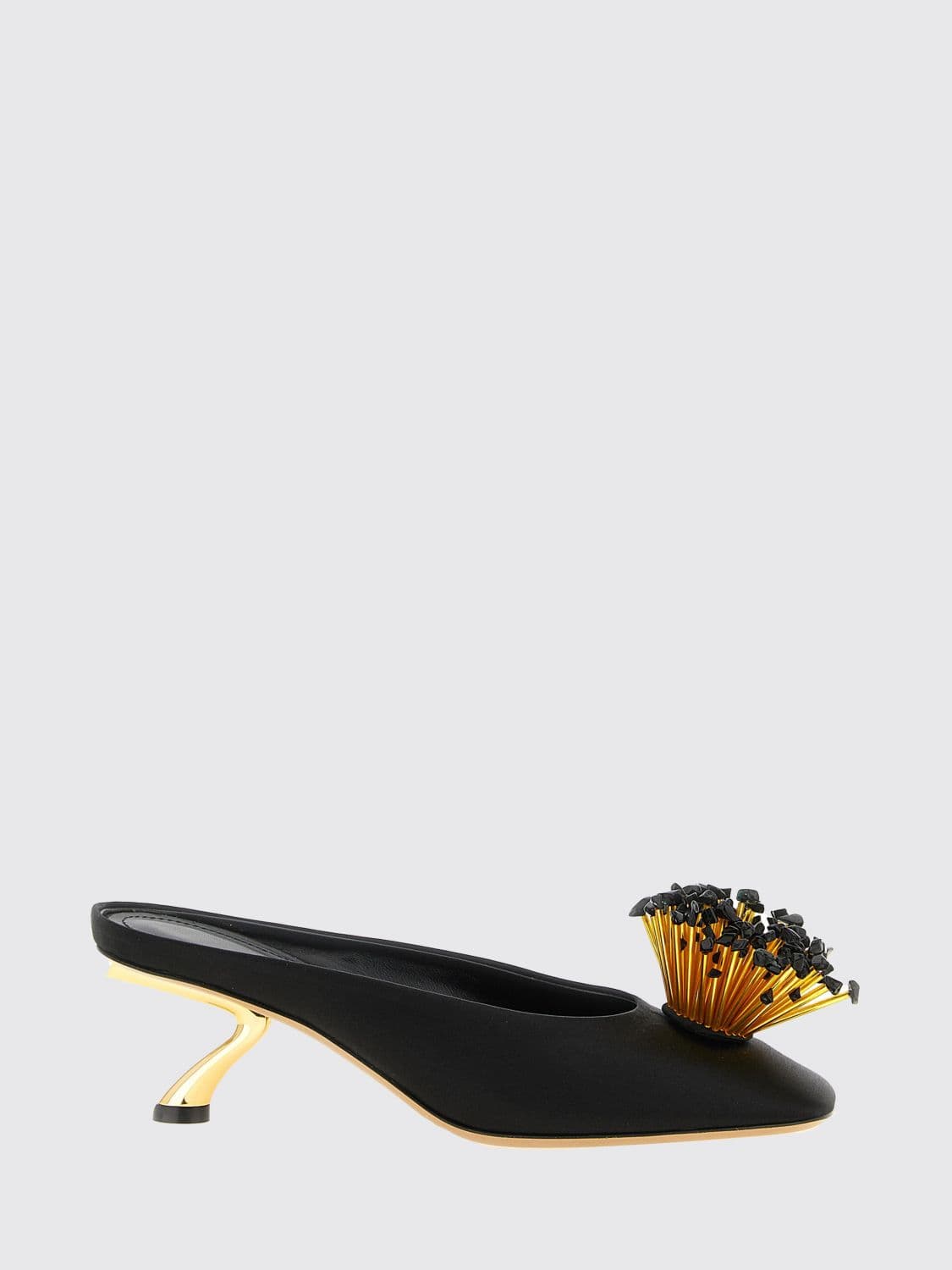 Ferragamo Satin Mules with Application
