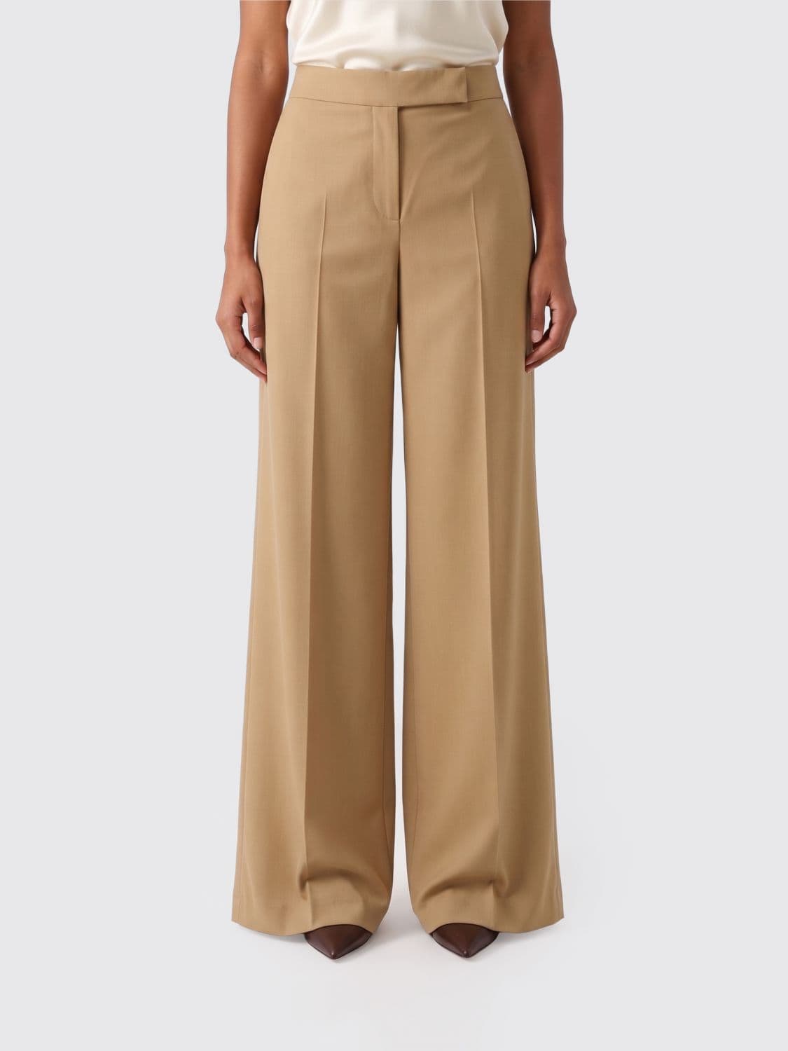 Max Mara Wide-Leg Virgin Wool and Silk Trousers