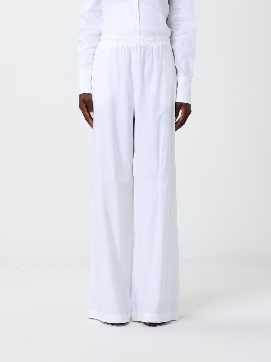 Max Mara Pure Destino Palazzo Linen Blend Trousers