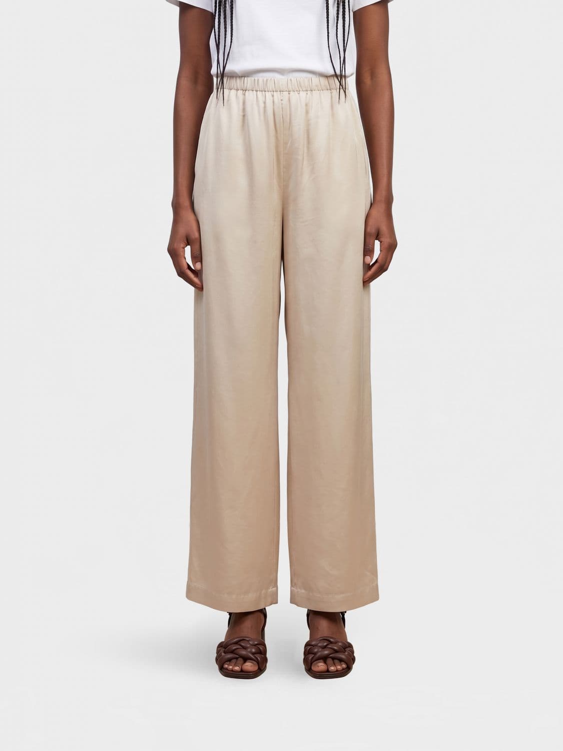 Max Mara Pure Destino Palazzo Linen Blend Trousers