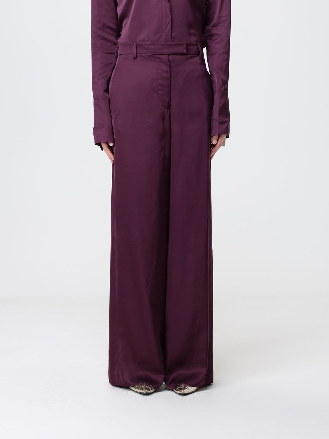Dries Van Noten Satin Palazzo Trousers