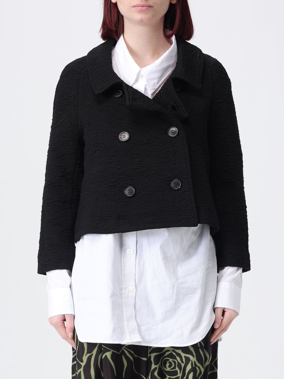 Dries Van Noten Double-Breasted Polyester Jacket