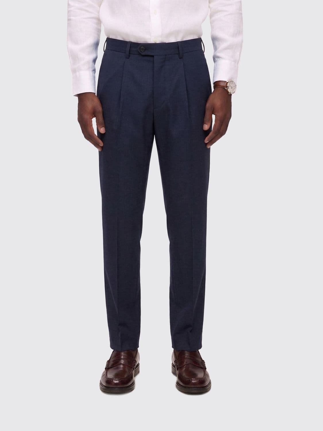 Brioni Stretch Wool Tailored Trousers