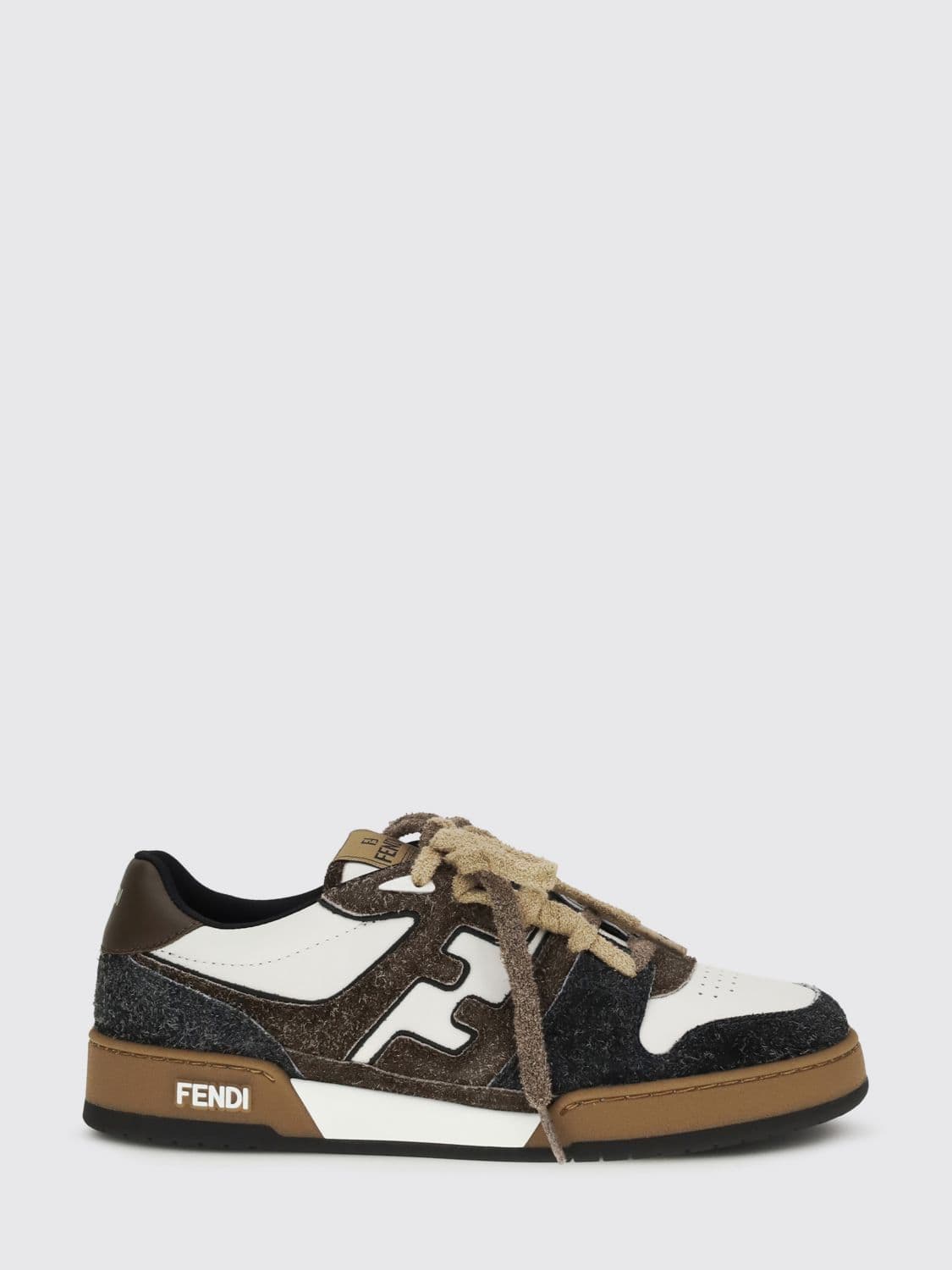 Fendi Match Leather Sneakers