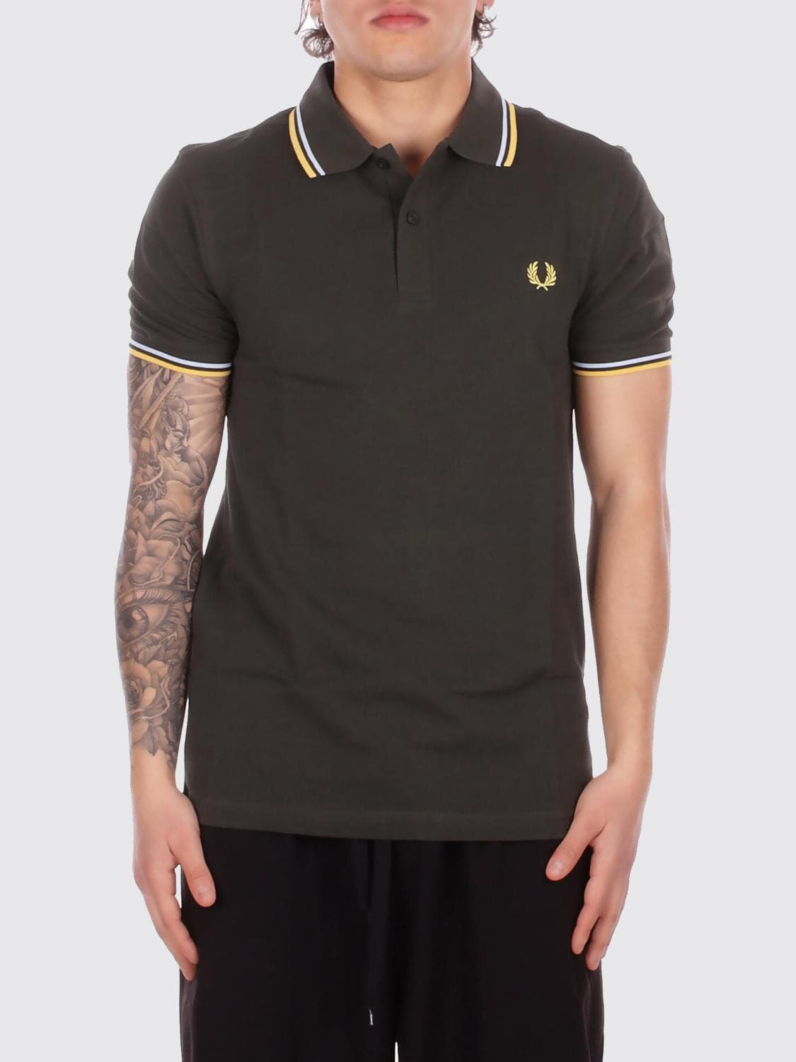 Fred Perry Cotton Polo Shirt with Logo