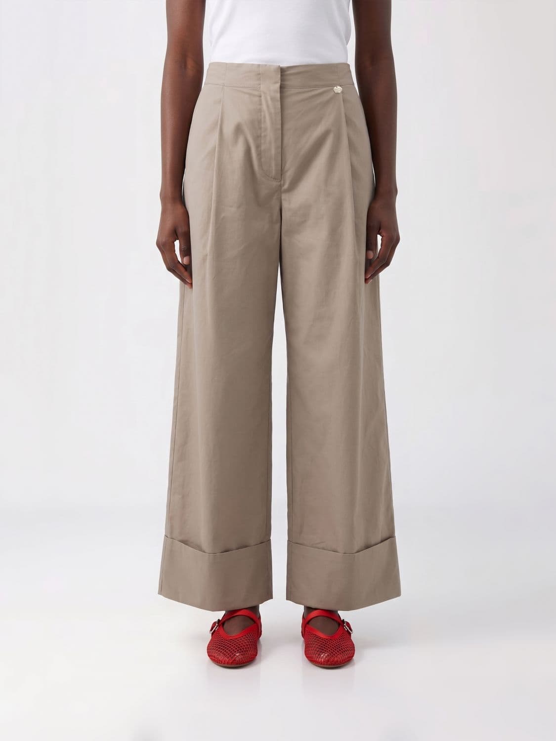 Liu Jo Cotton Palazzo Trousers