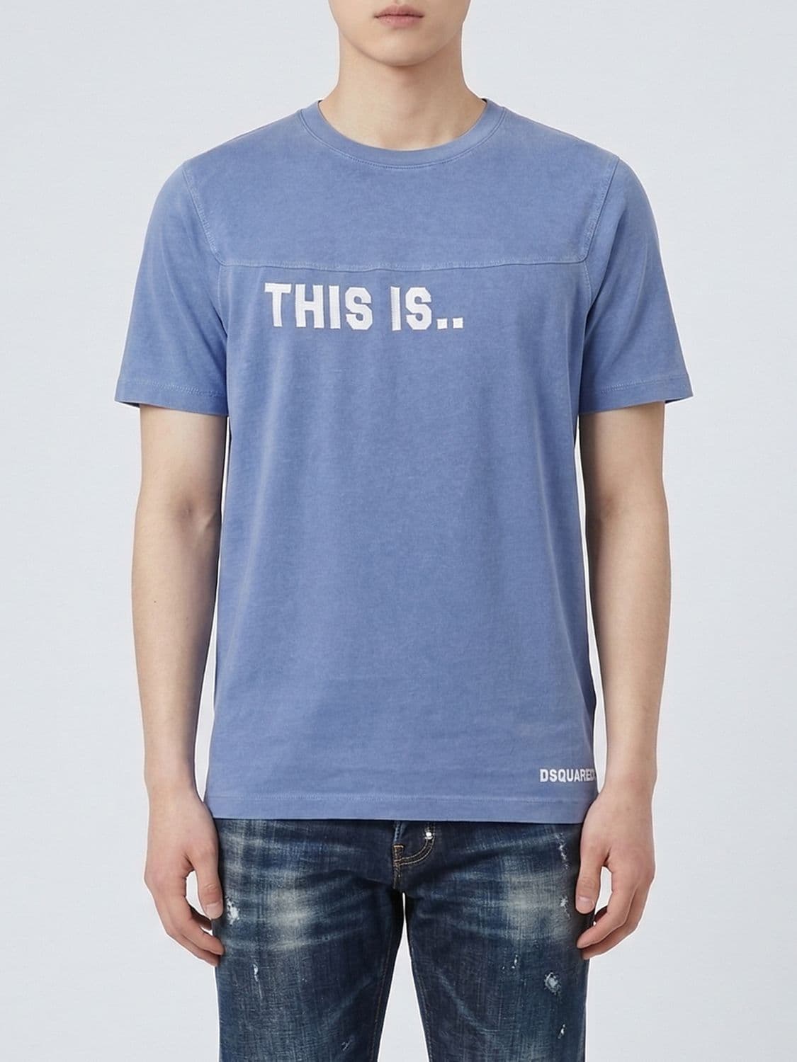 Dsquared2 Cotton T-Shirt with Slogan Print