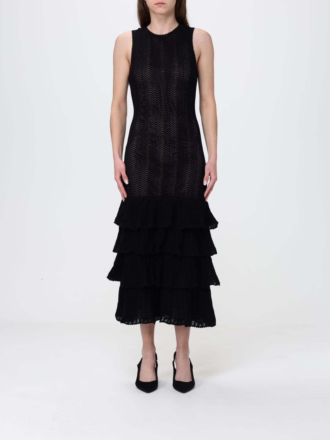 Twinset Midi Dress in Cotton Knit